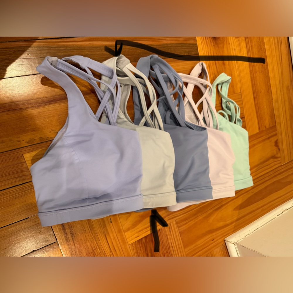Lululemon Free to Be Serene Sports Bra Size 10 Blue - Picture 11 of 11